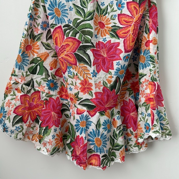 Farm Rio Bloom Garden Halter Mini Dress Size: L - Picture 7 of 12